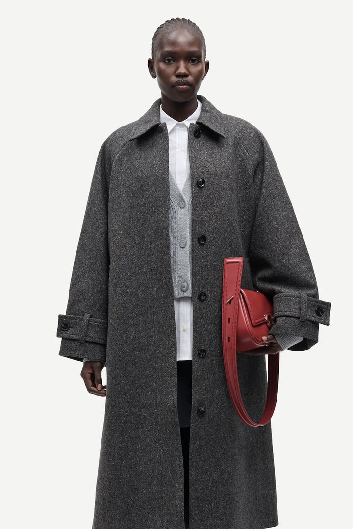 SAALMA Coat dark grey mel