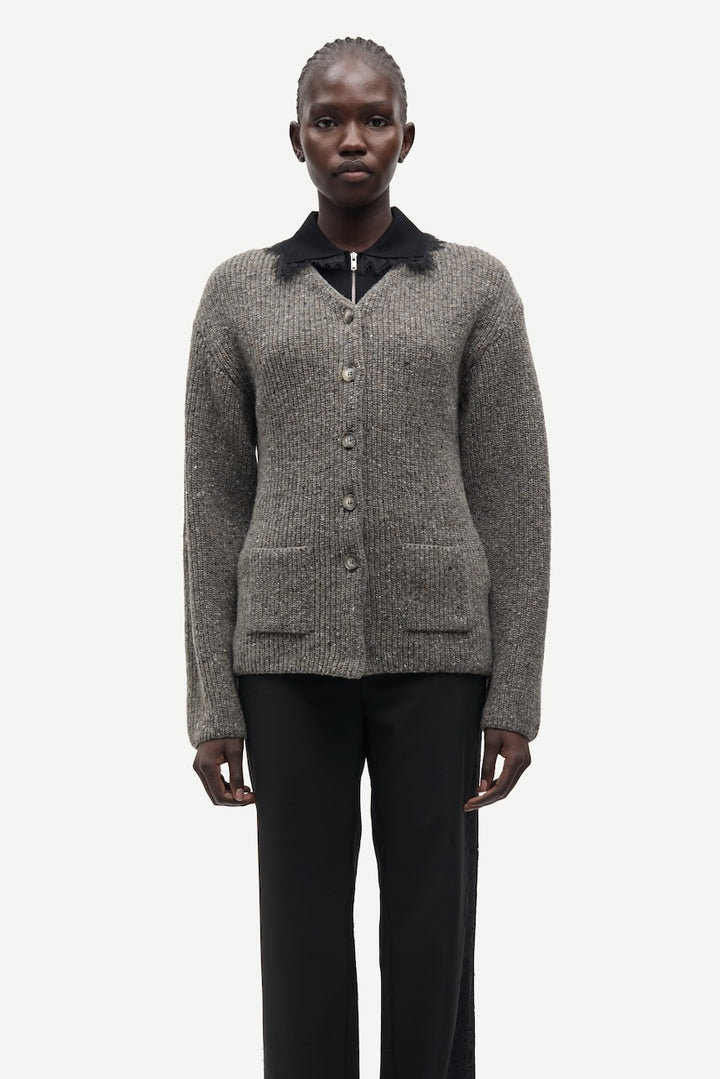 SAAMANDA Cardigan lead gray mel