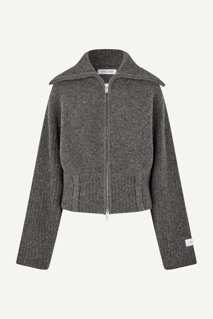 SAMIRRA Zip Cardigan dark grey mel