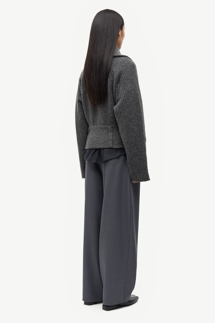 SAMIRRA Zip Cardigan dark grey mel