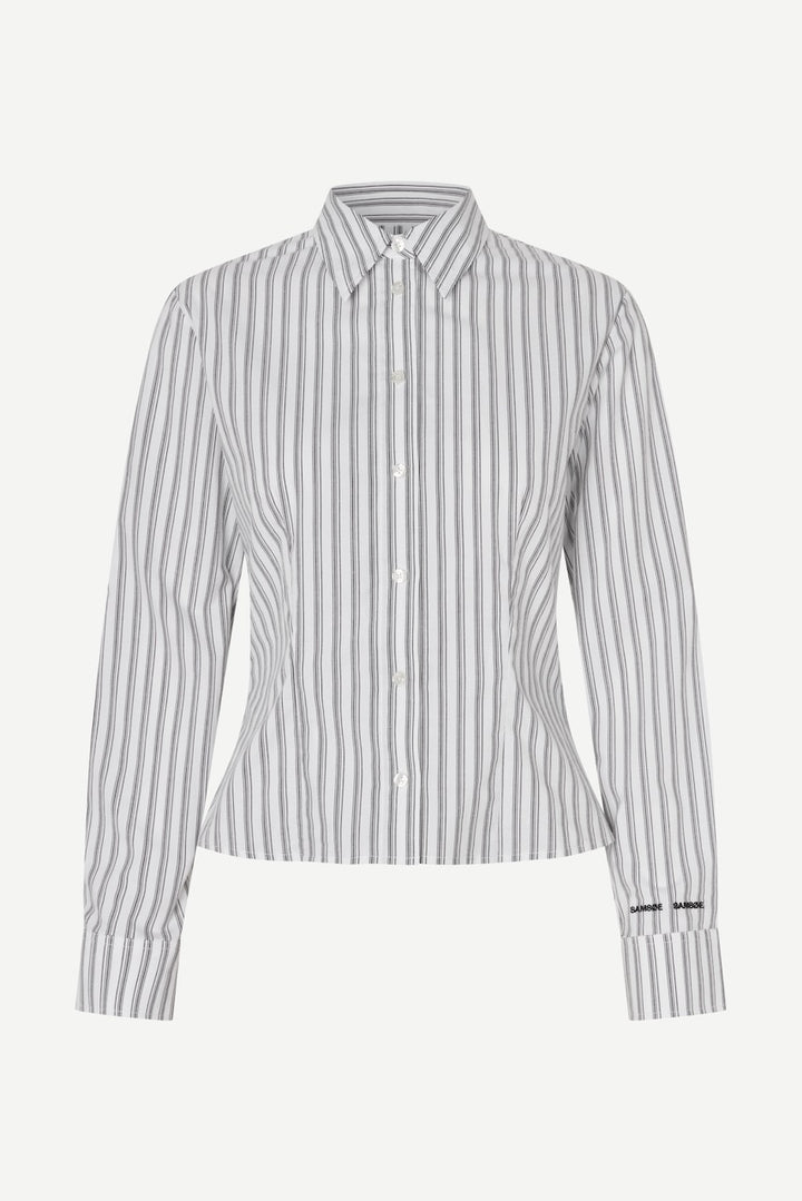 SASKY LS Shirt black white stripe