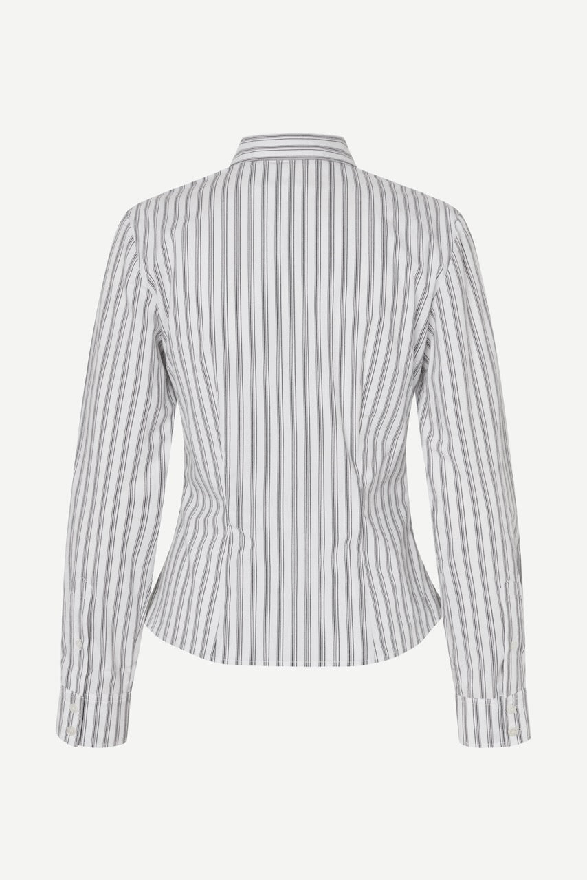 SASKY LS Shirt black white stripe