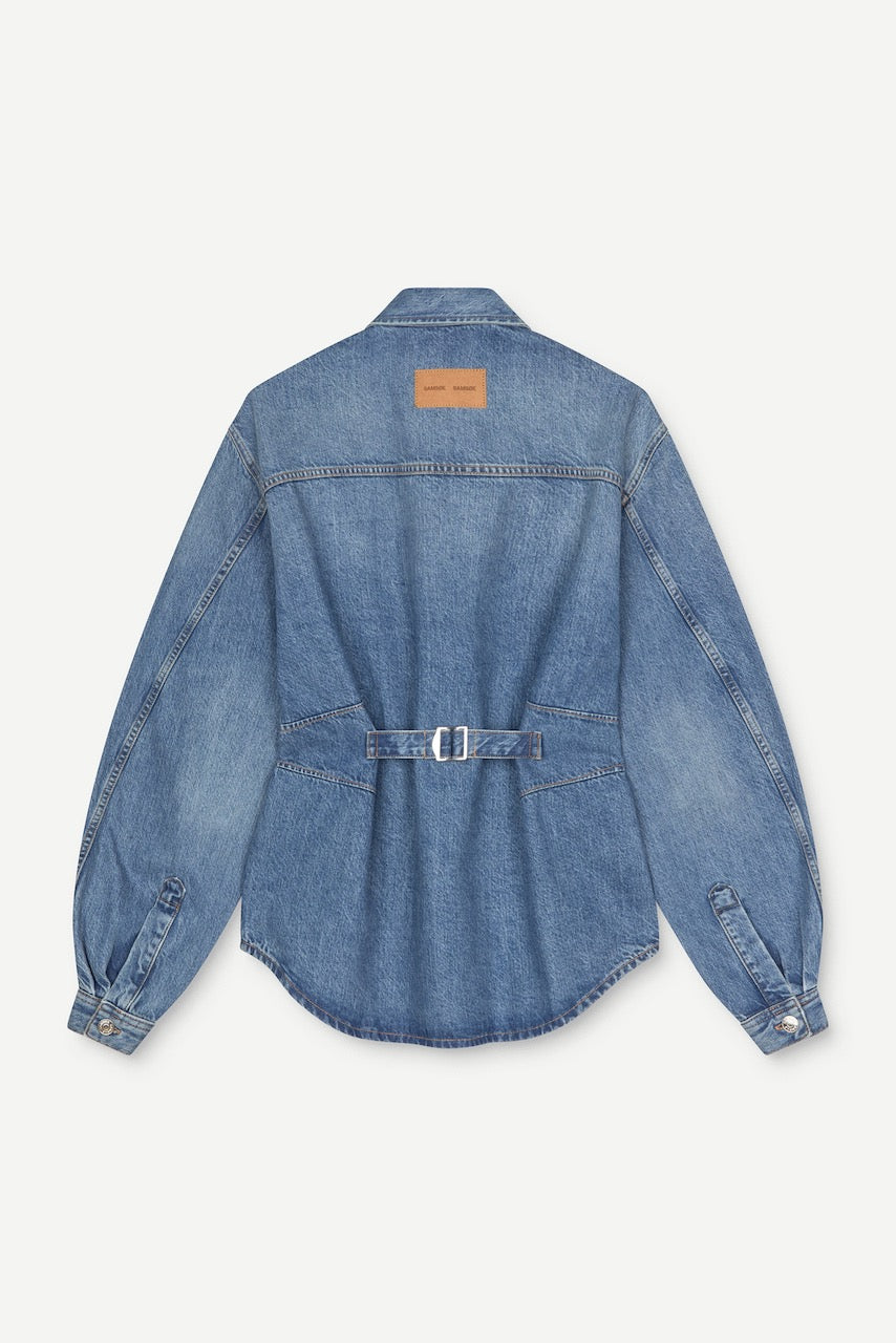 SAHARP Seam Shirt sephia blue