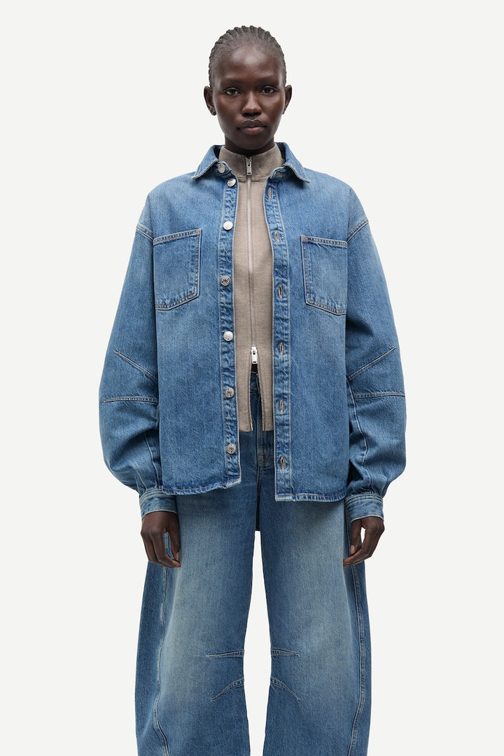 SAHARP Seam Shirt sephia blue