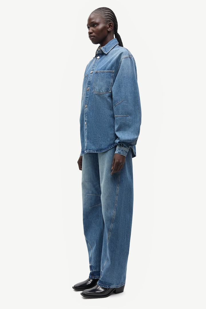 SAHARP Seam Shirt sephia blue