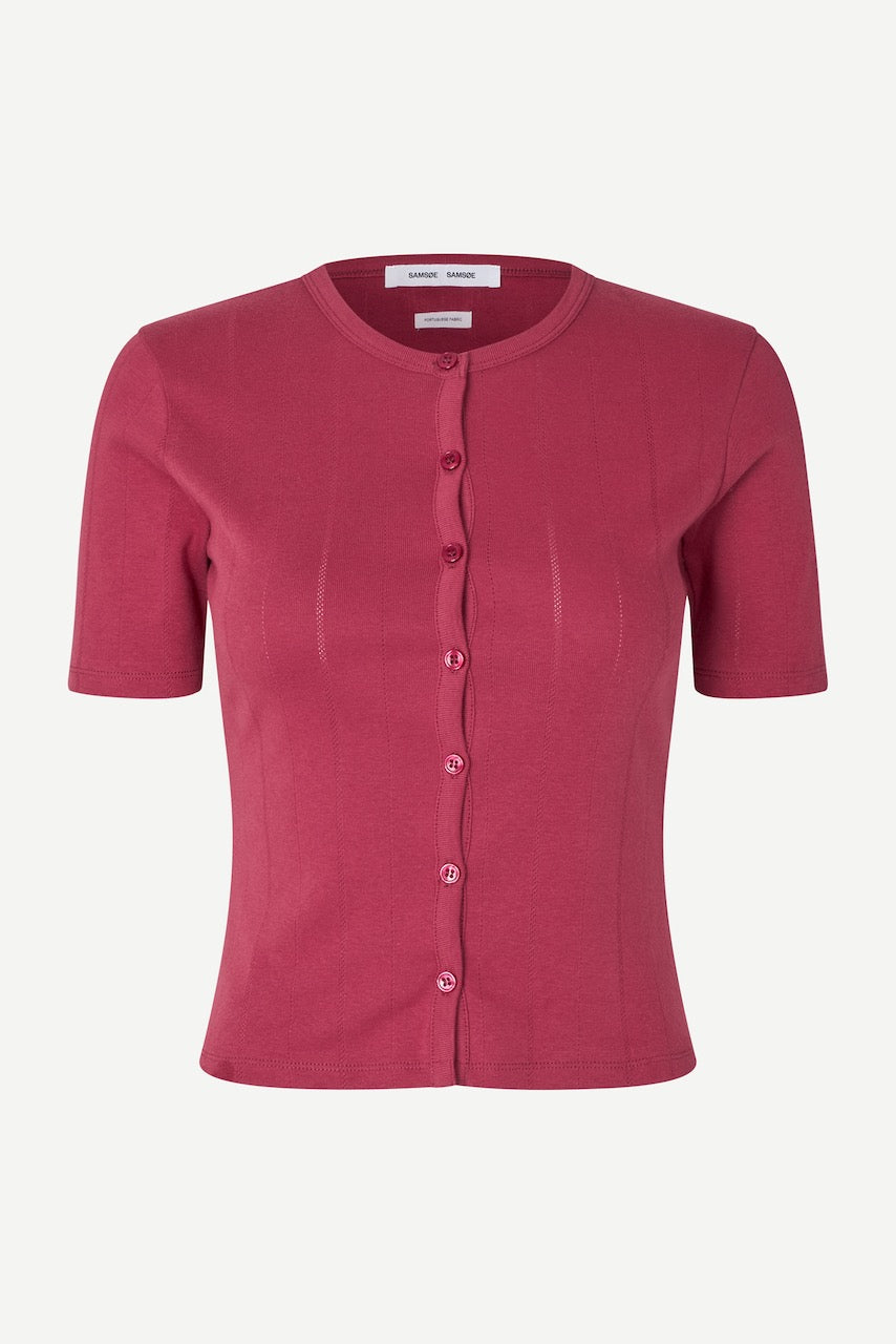 SAJUNI Shortsleeve Cardigan dry rose