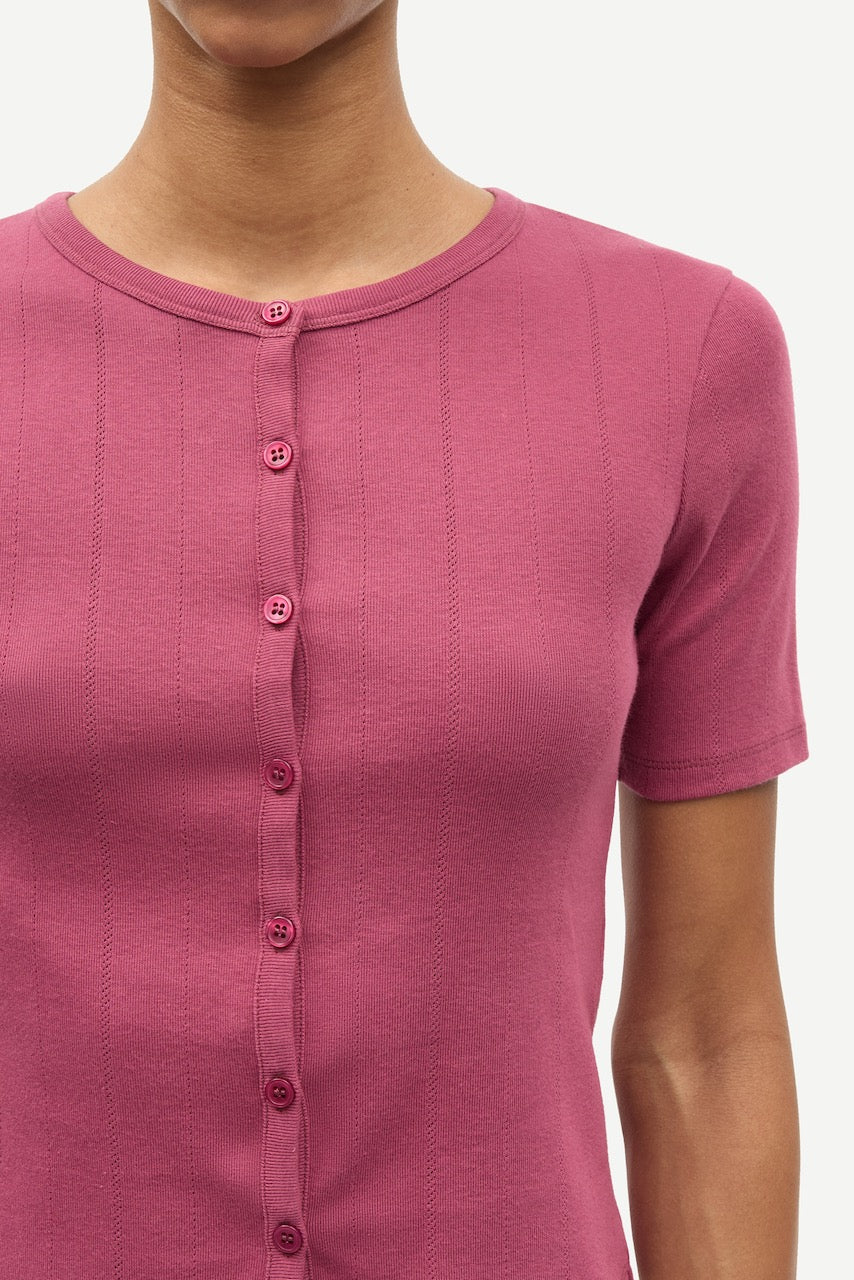 SAJUNI Shortsleeve Cardigan dry rose