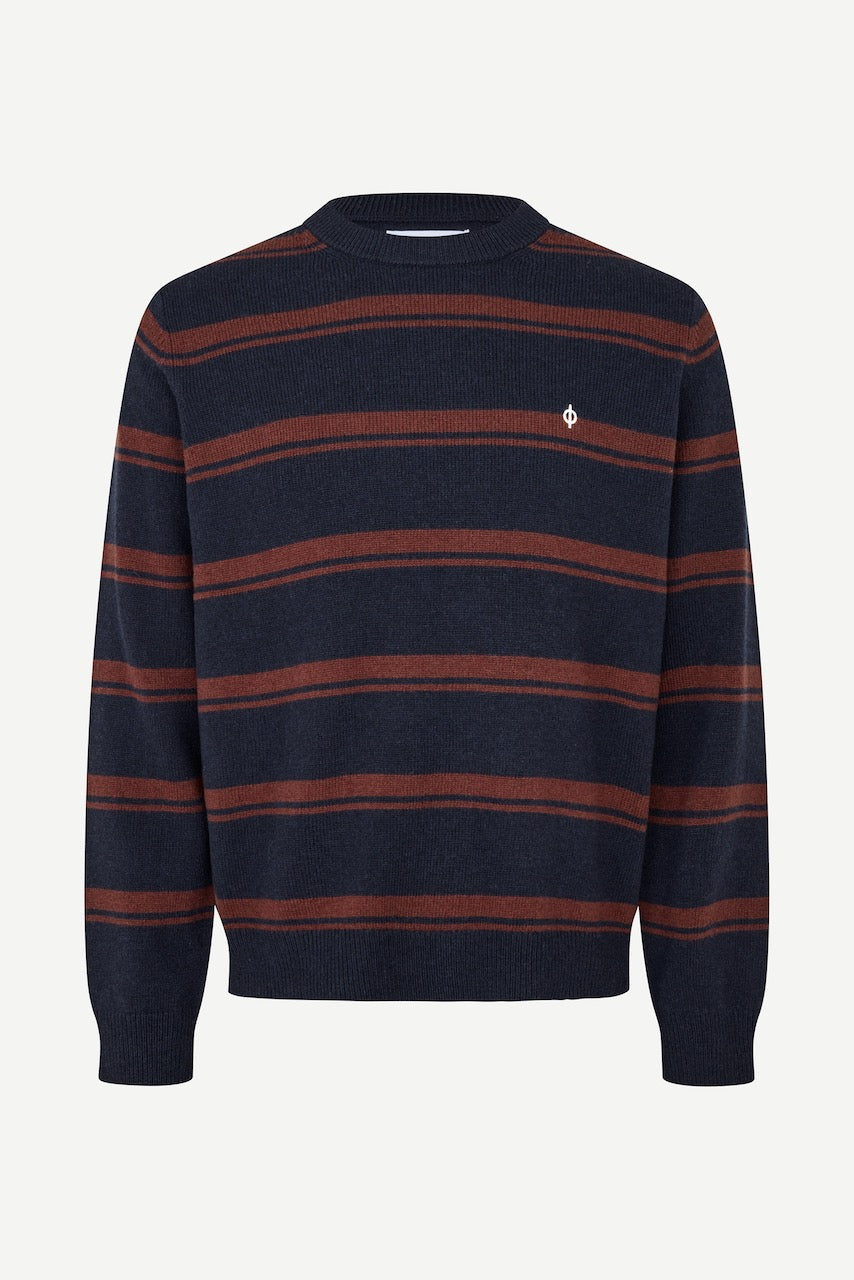 SAPATRIK Sweater bitter chocolate stripe