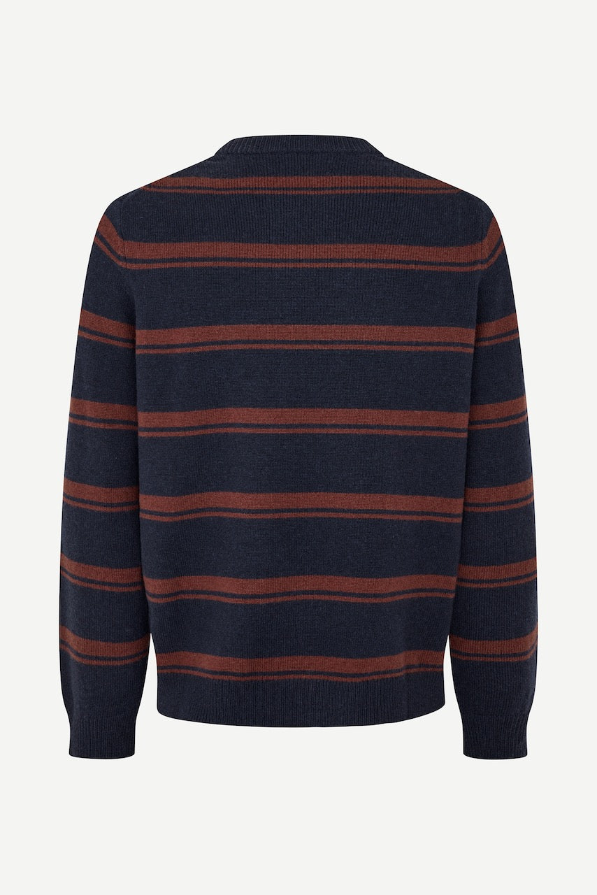 SAPATRIK Sweater bitter chocolate stripe