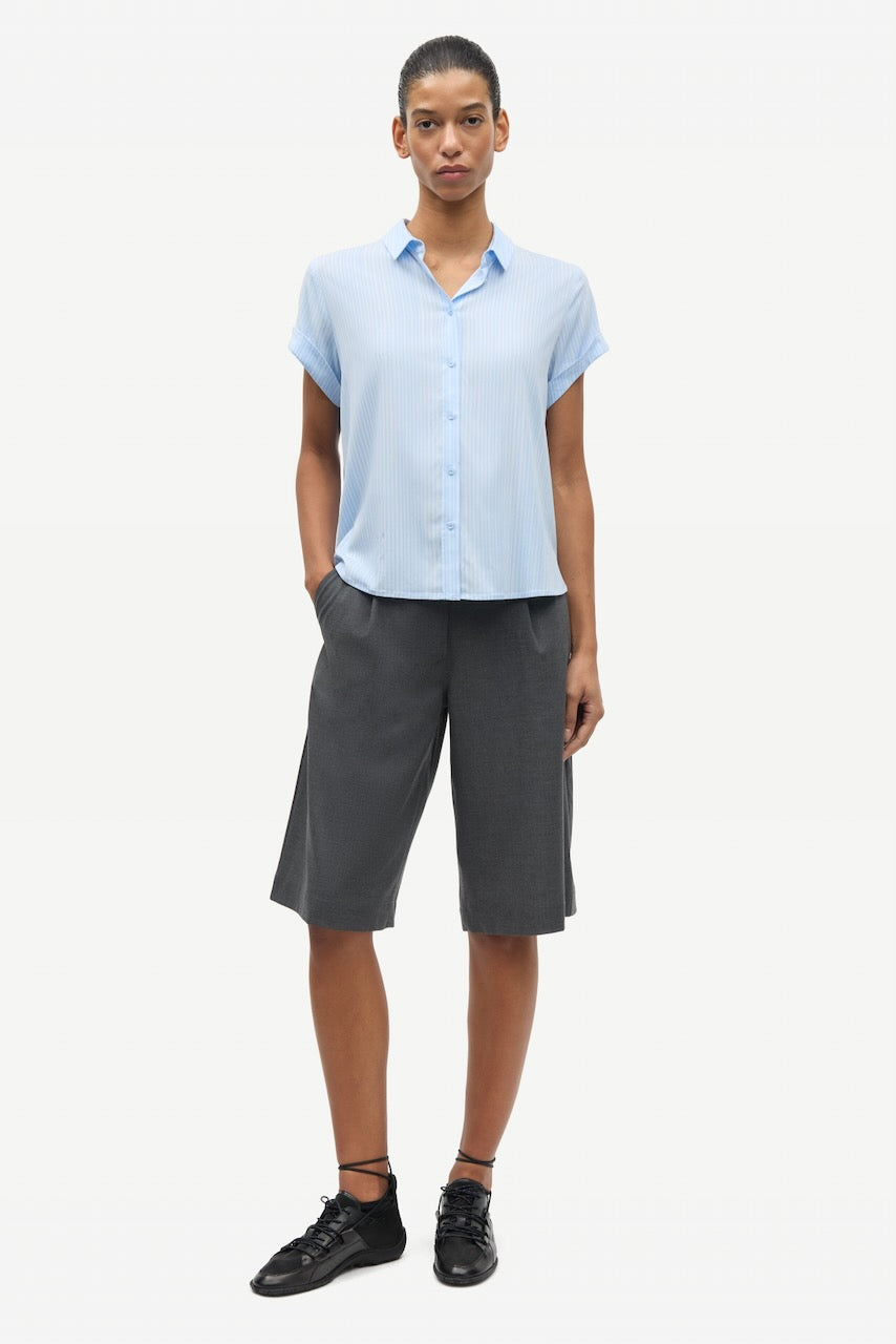 SAHARPER Pleat Shorts ombre blue