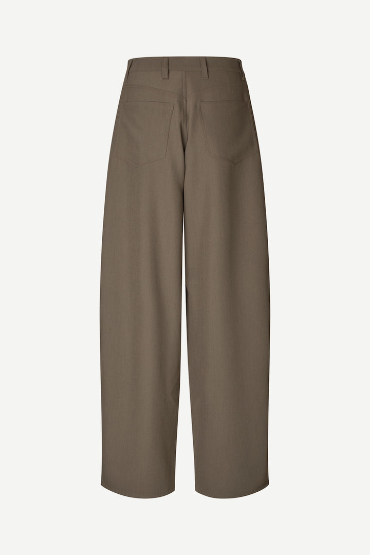 SAHARPER Pleat Trousers major brown