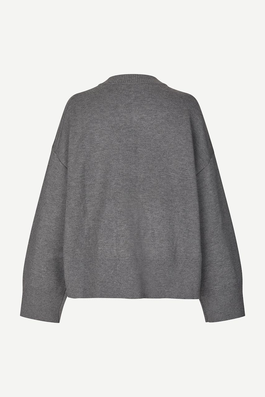 SALULA V-Neck Pullover dark grey