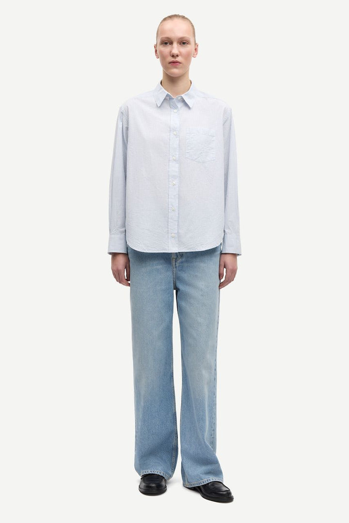 SALOVA Pocket Shirt blue check