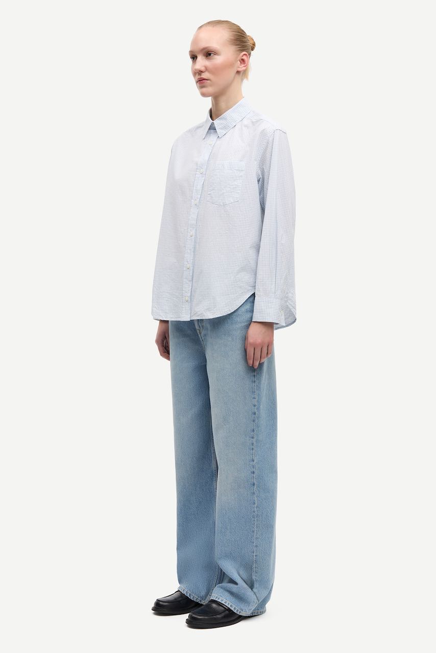 SALOVA Pocket Shirt blue check