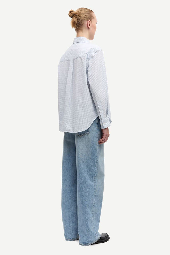 SALOVA Pocket Shirt blue check