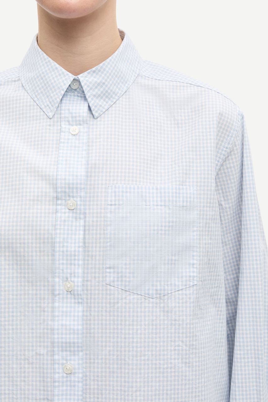 SALOVA Pocket Shirt blue check