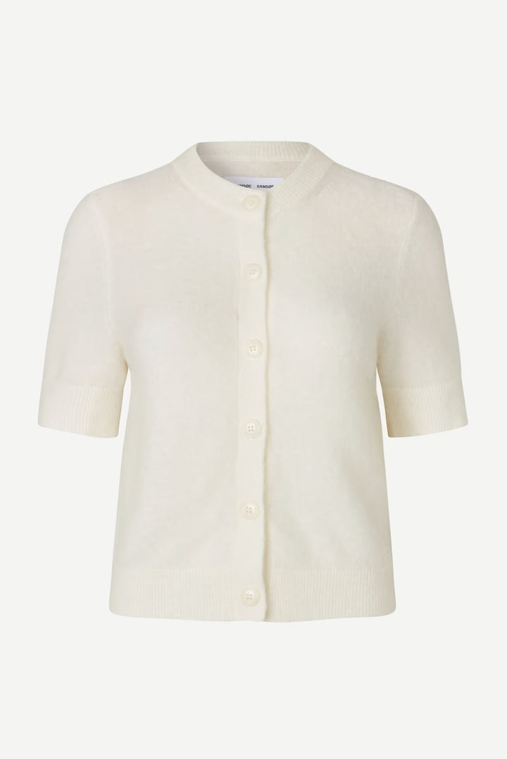 SANOURA Short Sleeve Cardigan egret