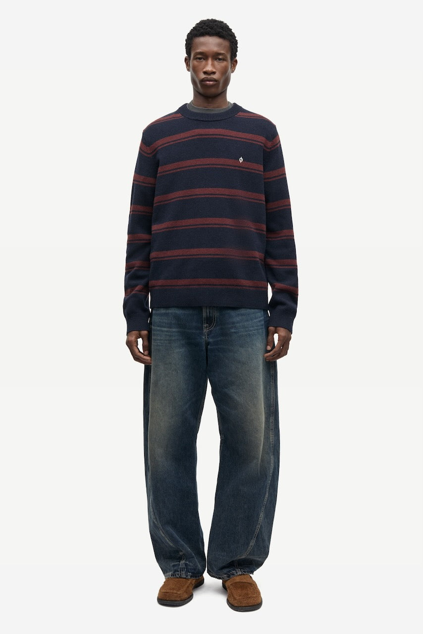 SAPATRIK Sweater bitter chocolate stripe