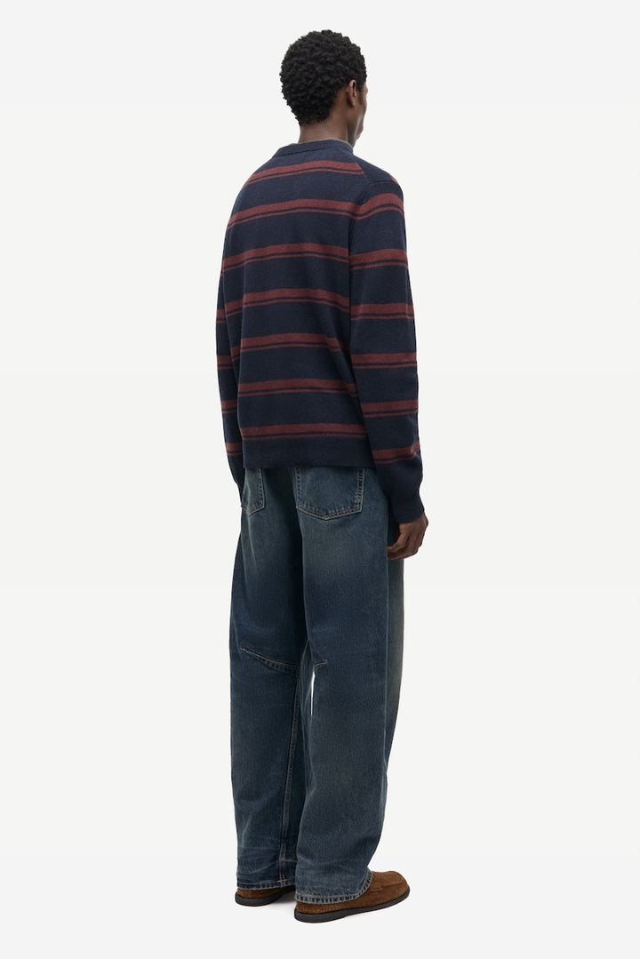 SAPATRIK Sweater bitter chocolate stripe