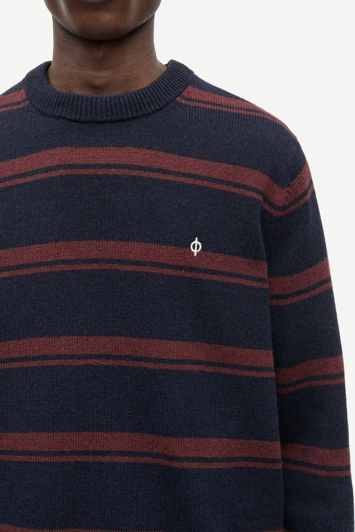 SAPATRIK Sweater bitter chocolate stripe