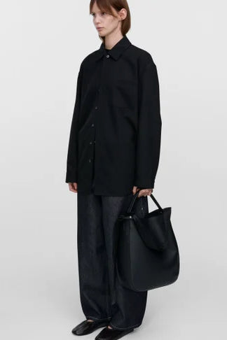 HOBO Tote Bag 14" black leather
