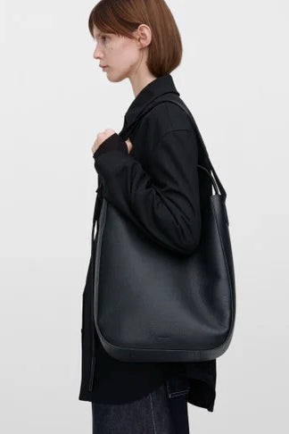 HOBO Tote Bag 14" black leather