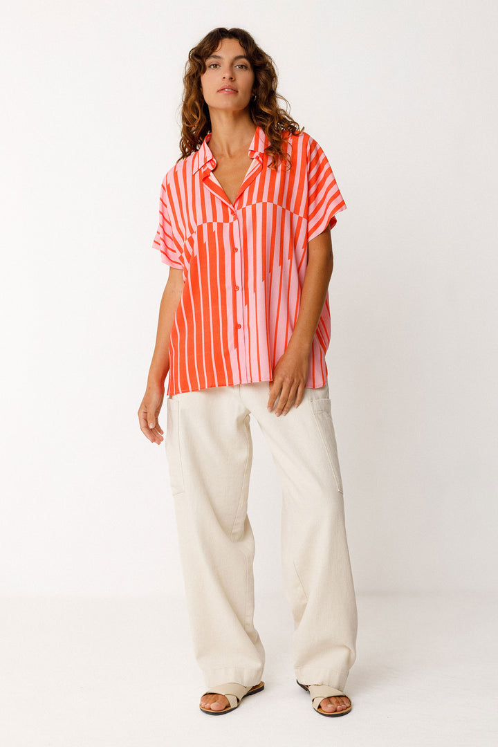 AIAN Shirt stripes pink