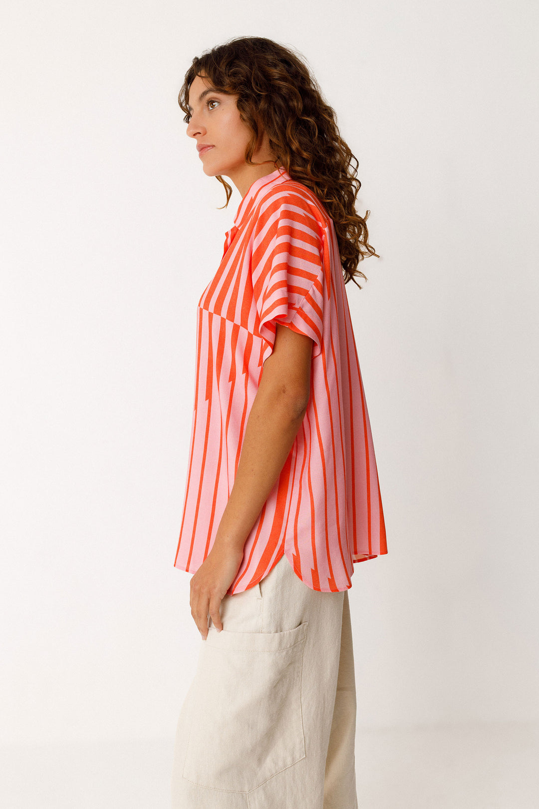 AIAN Shirt stripes pink