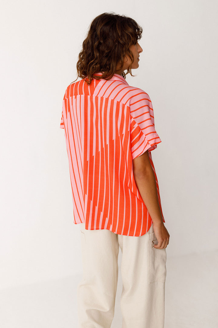 AIAN Shirt stripes pink
