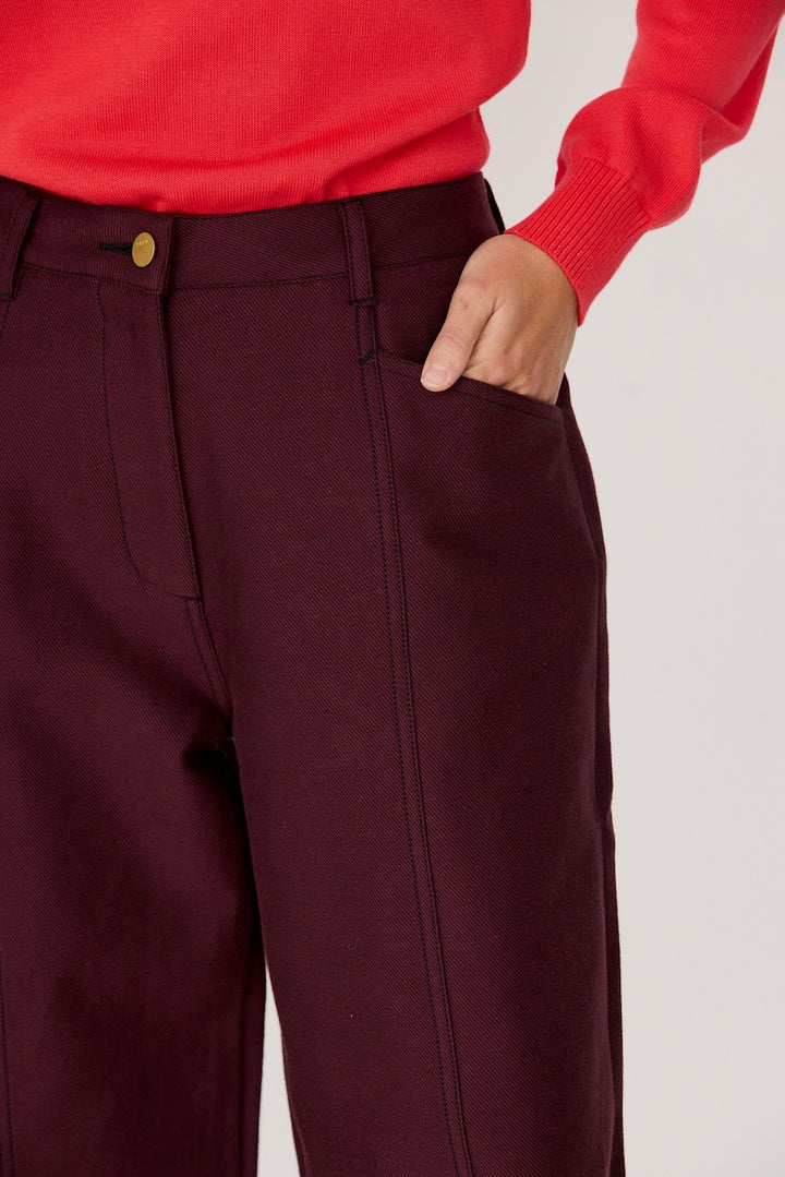 AIZANE Trouser red melange