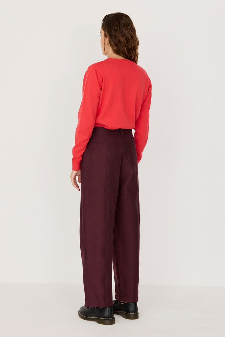AIZANE Trouser red melange