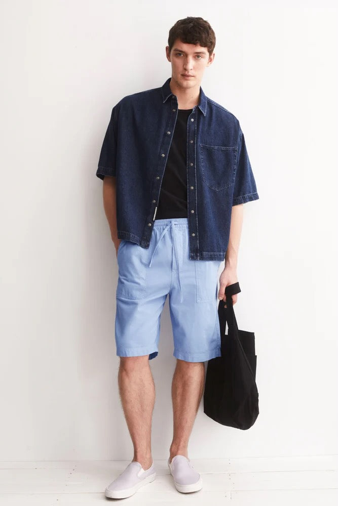 COTTON LINO Short wedgwood