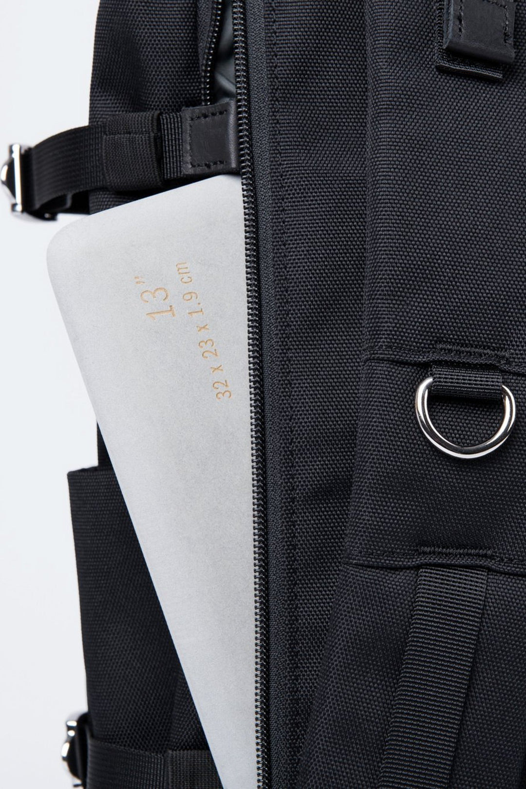 BERNT Backpack black with black leather