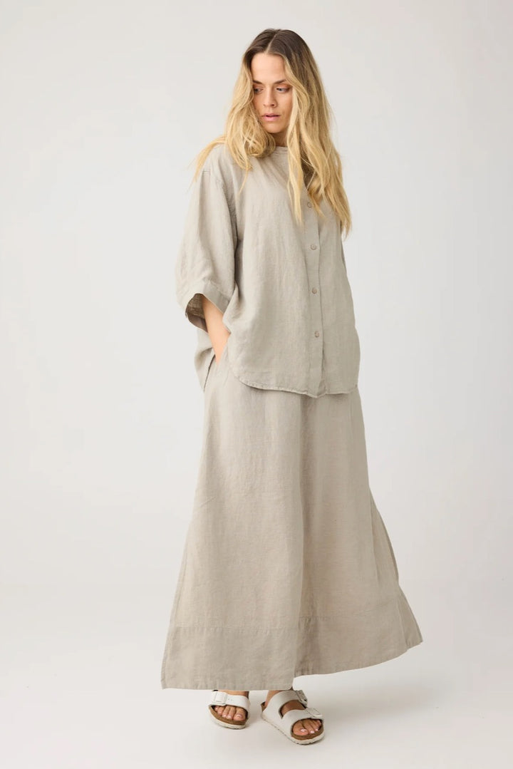 LINEN MAXI Skirt yarndyed KCA