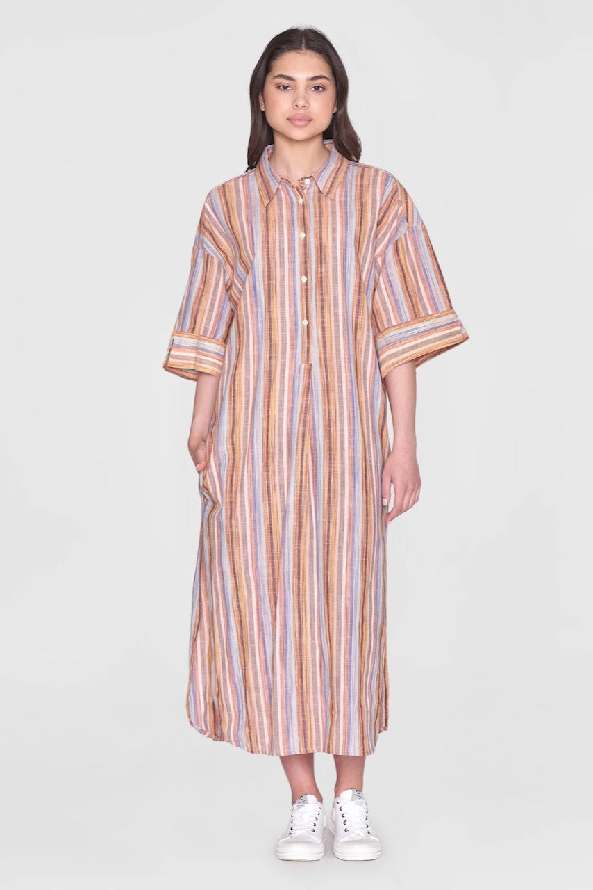 LOOSE Dress multi color stripe