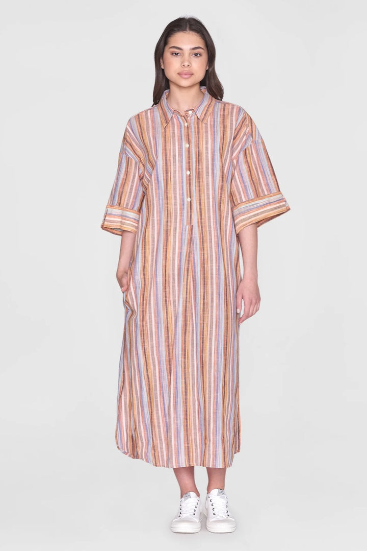 LOOSE Dress multi color stripe