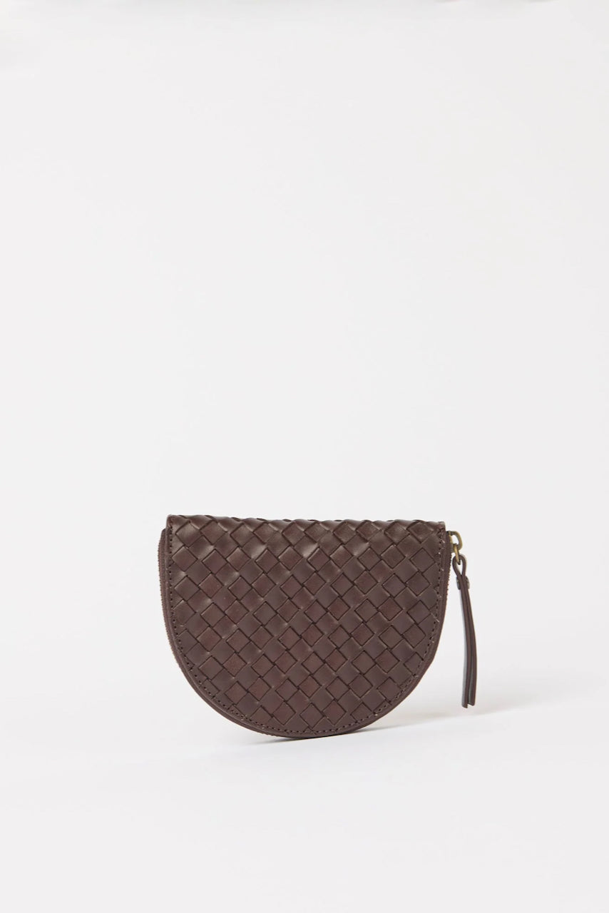 LAURA Coin Purse Woven Classic Leather