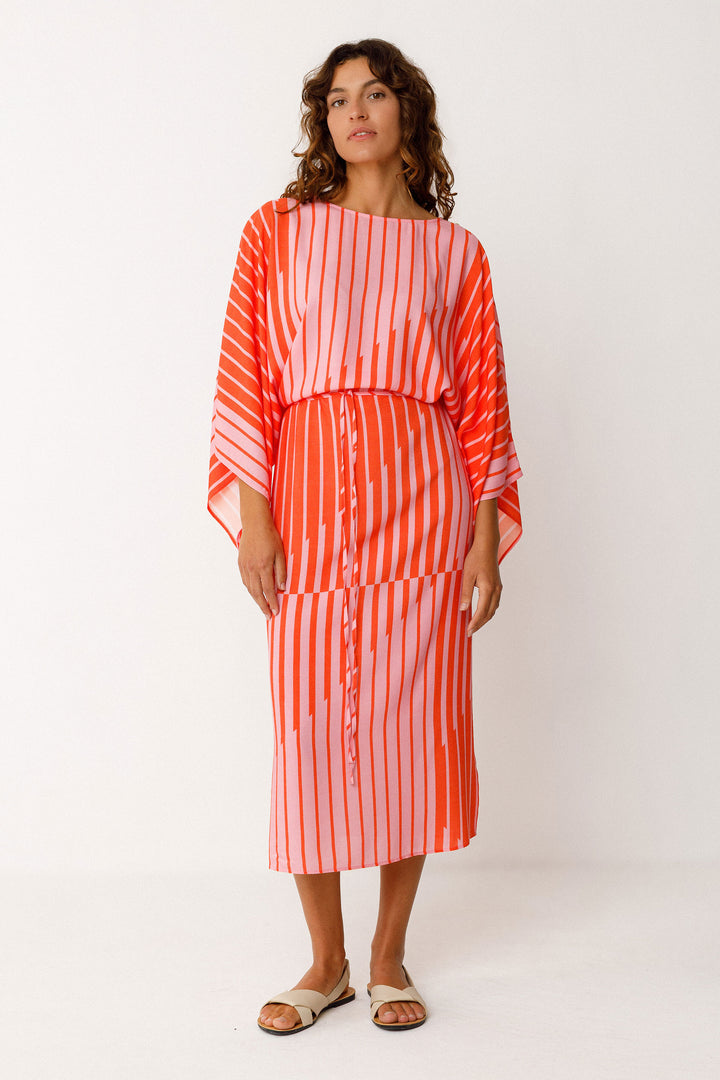 LIGI Dress stripes pink