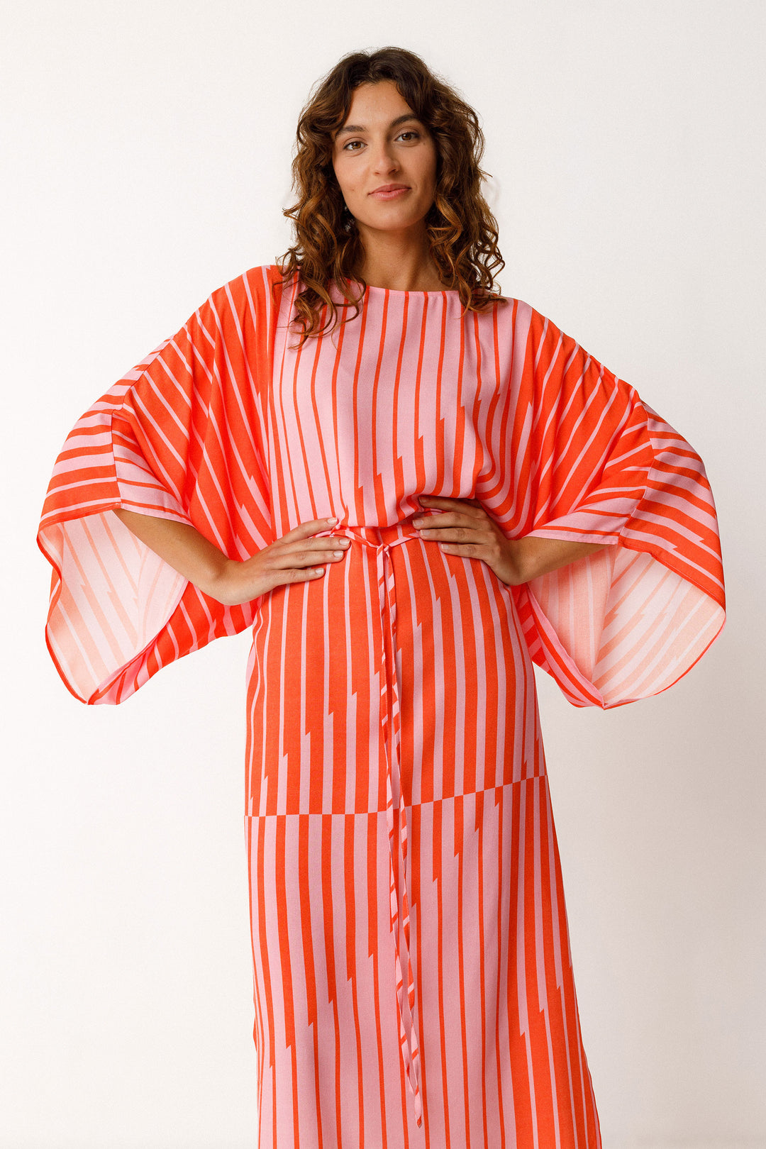 LIGI Dress stripes pink