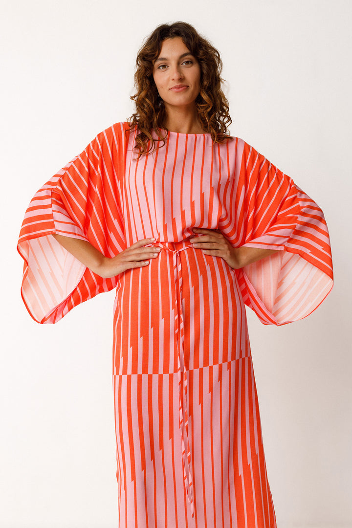LIGI Dress stripes pink
