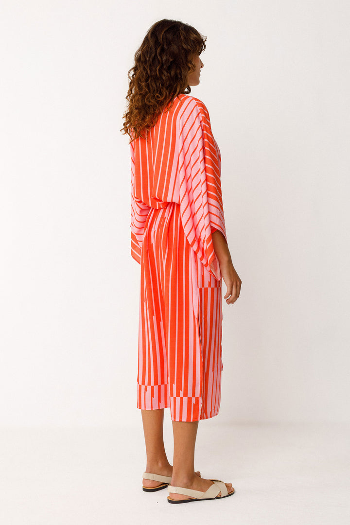 LIGI Dress stripes pink