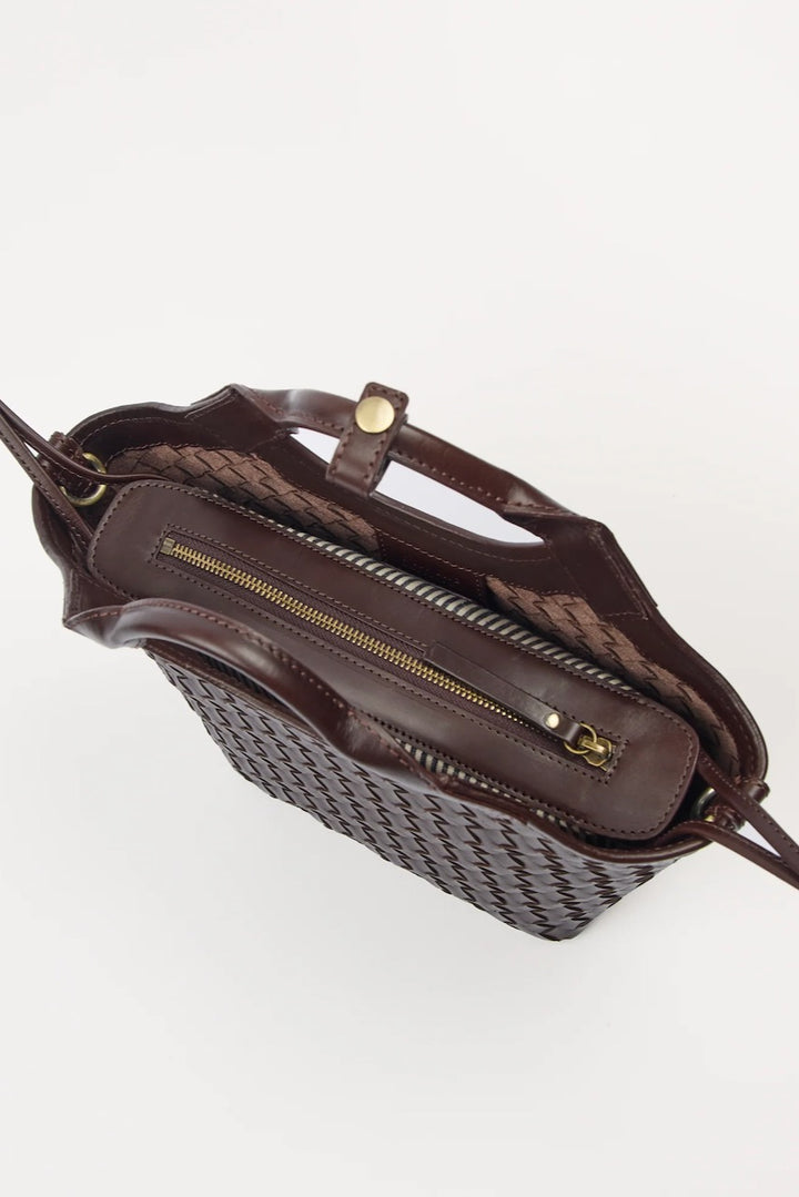 MARA MIDI Woven Classic Leather