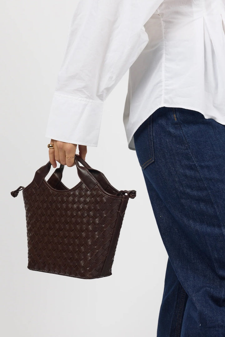 MARA MIDI Woven Classic Leather