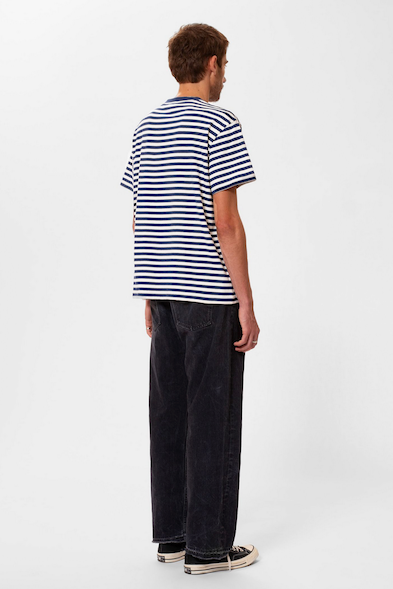 LEIF Breton Stripe T-Shirt offwhite/blue