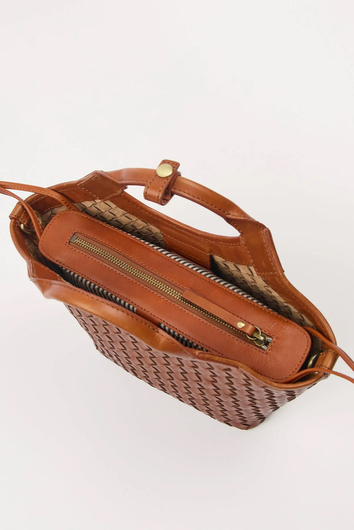 MARA MIDI Woven Classic Leather