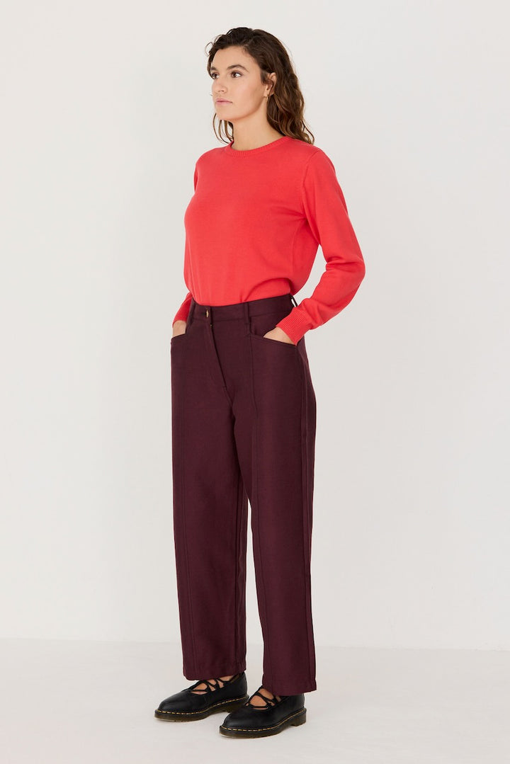 AIZANE Trouser red melange