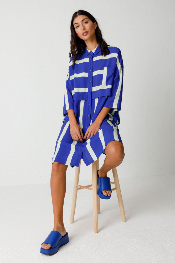 LISABE Dress stripes blue
