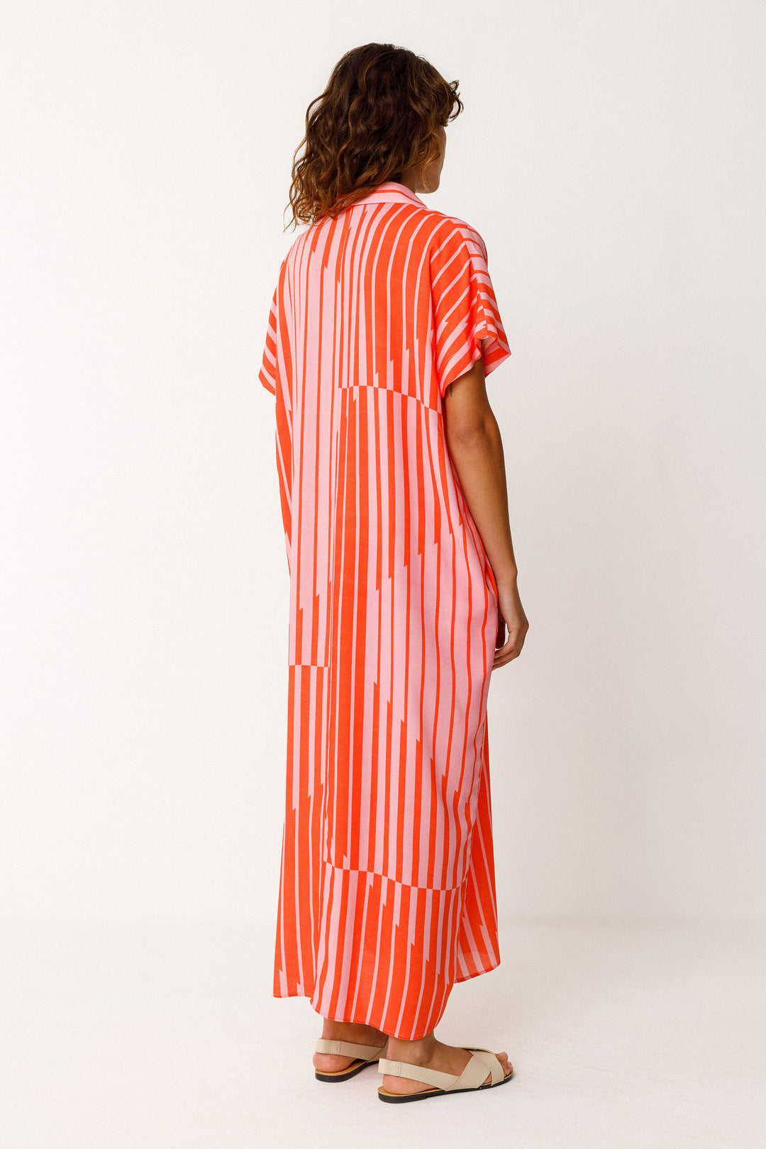 DELIA Dress stripes pink
