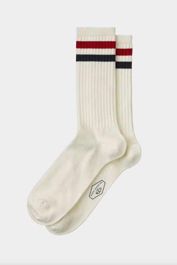 AMUNDSSON Sport Socks offwhite/navy/red