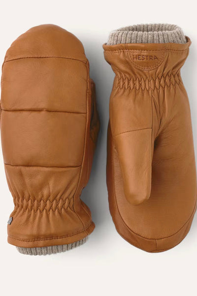 Braune, warme Leder Handschuhe Fäustlinge von Hestra Modell Torun